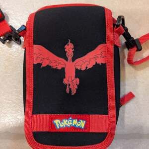 Pokémon Team Valor Moltres Crossbody Pouch Bag - Black & Red Travel Accessory